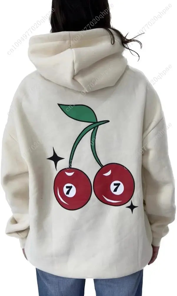 Cute Hoodies for Teen Girls Women Y2k Floral Graphic Oversized Sweatshirt Long Sleeve Aesthetic Preppy Clothes