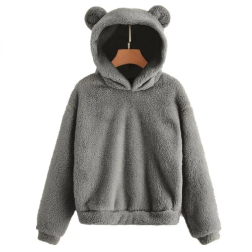 Autumn Winter Women's Hoodies Winter Women Long Sleeve Rabbit Ear Hood
