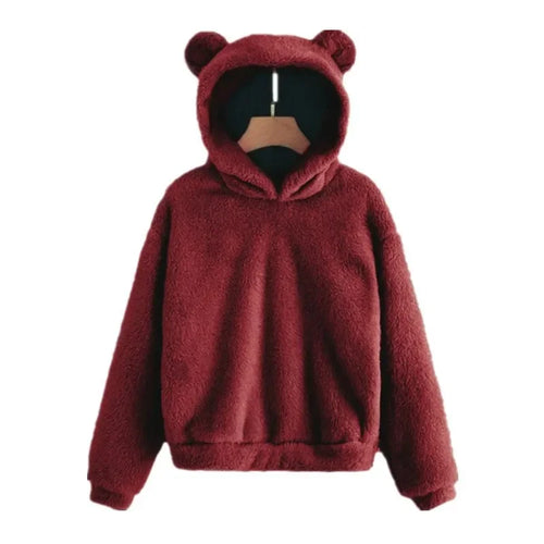 Autumn Winter Women's Hoodies Winter Women Long Sleeve Rabbit Ear Hood