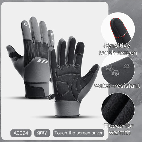 Men Winter Waterproof Cycling Gloves Outdoor Sports Running Motorcycle