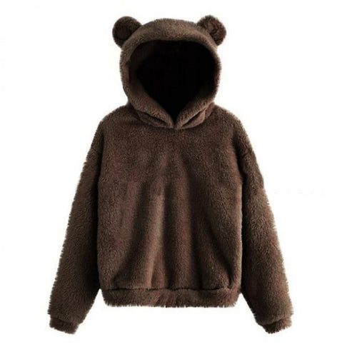 Autumn Winter Women's Hoodies Winter Women Long Sleeve Rabbit Ear Hood