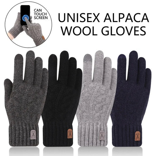  4colors Winter Warm Gloves Touchscreen Unisex Knit Finger Gloves